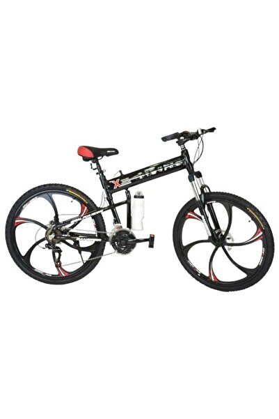 Star Kids Foldable Mountain Bike 26 Inch 3-Blade Rim Shock Absorbers Disc Brakes