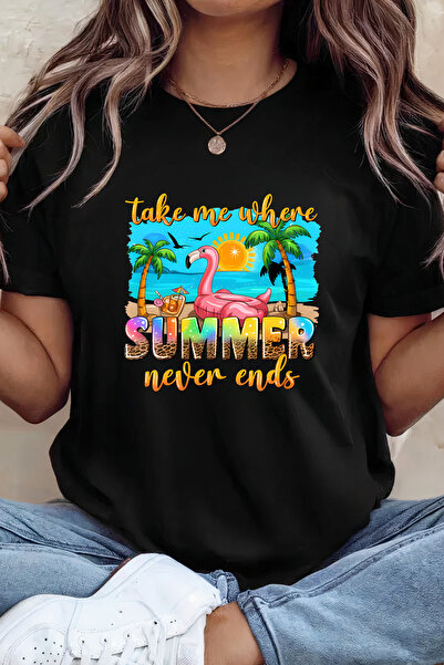 Sarah's Boutique Women's T-shirt – 100% cotton – Summer Flamingo