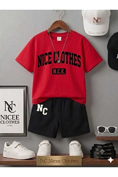 NC Nicee Clothes LETNJA DEČJA MAJICA I KRATKE HLAČE UNISEKS (CRNE NICECLOTHES...