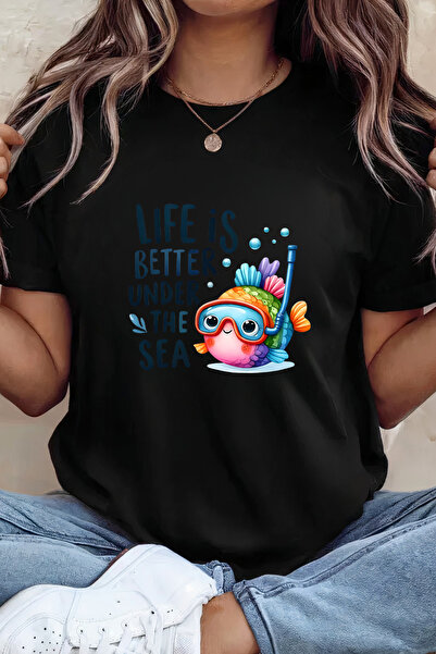 Sarah's Boutique Women's T-shirt – 100% cotton – Under Sea