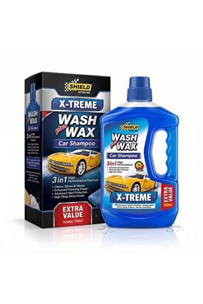 SHIELD Shampoo Xtreme Plus Wax Concentrated Car Wash Shampoo Wax Infused Stre...