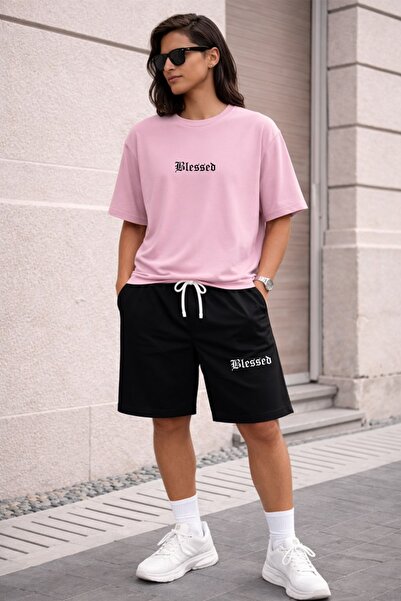 x-compass life Set de vară unisex Blessed, compus din tricou supradimensionat...