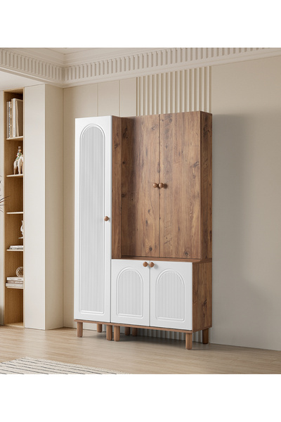 Erz Design Çiğdem 3'lü Portmanto Ayakkabılık 120x38x200