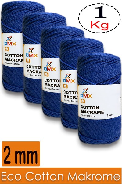 Diva İplik Dmx Bumbac Macrame (5x200 Gr) - Pachet de 5 - Culoare -2601
