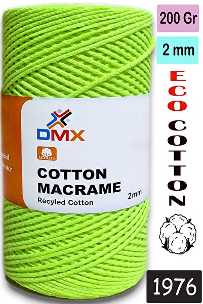 Diva İplik Dmx 2 Mm-Premium Cotton Cotton Macrame Rope-Cotton Chain Macrame B...
