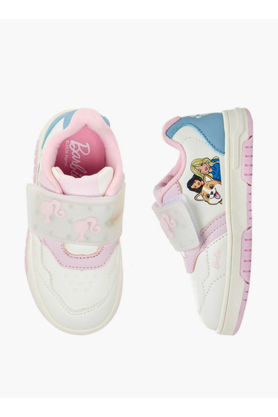 Barbie Girls Printed Hook & Loop Sneakers