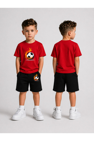 LORVEX Set pantaloni scurți pentru copii Băieți (pantaloni scurți - tricou) C...