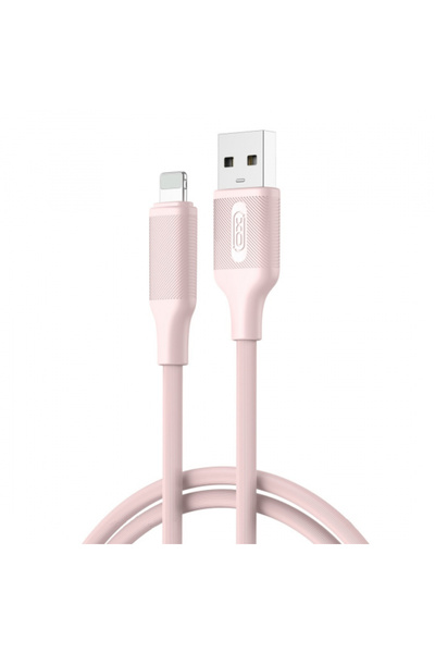 XO Design Καλώδιο Δεδομένων και Φόρτισης USB-A σε Lightning NB265, 12W, 1μ, Ροζ