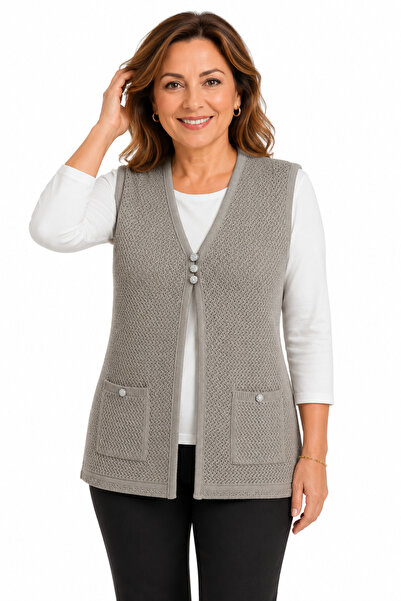 Mutlu City Women's Middle Age and Above Four Seasons Three-Button Rolax Mom V...