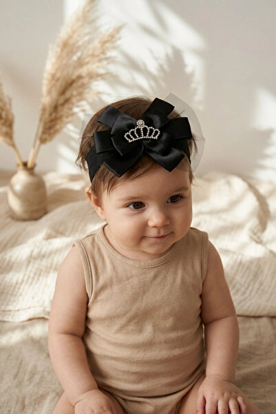Babydonat Luxurious Stone Princess Crown Detailed Baby Hair Band Set - Specia...