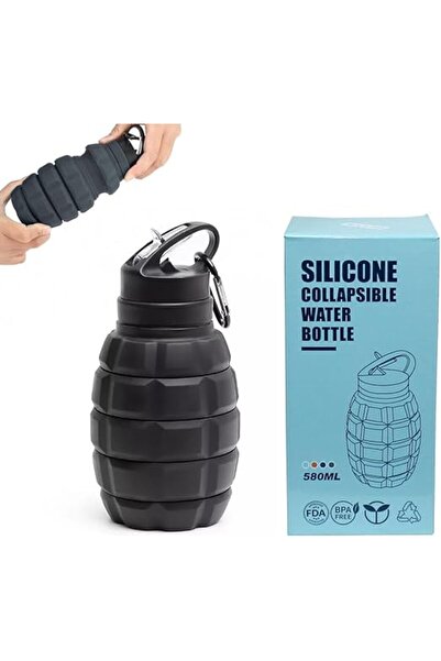 QUTOOB Foldable Water Bottle with Hanging Loop for Camping, Travel, Hiking, G...