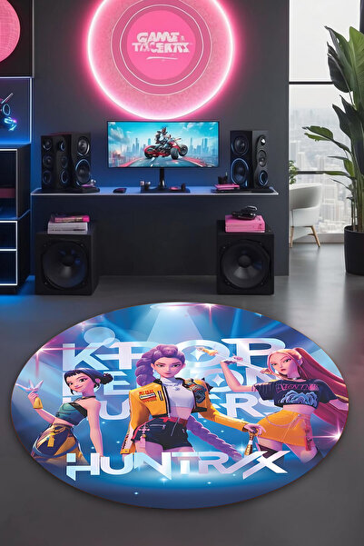 Reyhani K-POP Desenli Kaymaz Taban Makinede Yıkanabilir Banyo Gamıng Halısı Y...