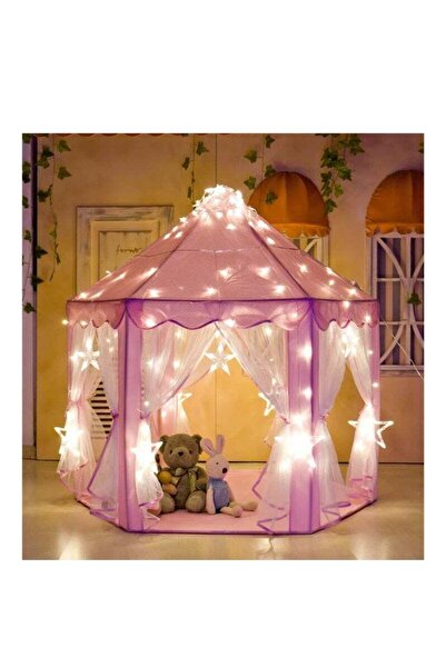Generic Children's tent pink princess tent hexagonal transparent