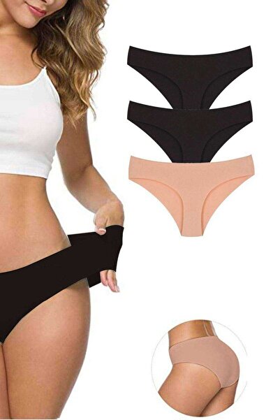 Mestore 3 Pieces Women's Seamless Laser Cut Flexible Non-Marking Panties S2