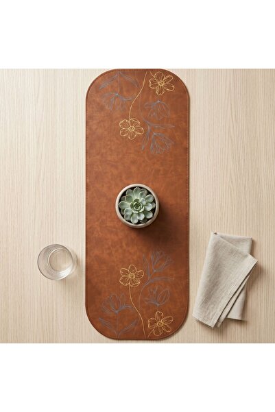 Grand Fine Art 1 Piece Floral Patterned Table Mat - Patterned Mini Runner 30X...
