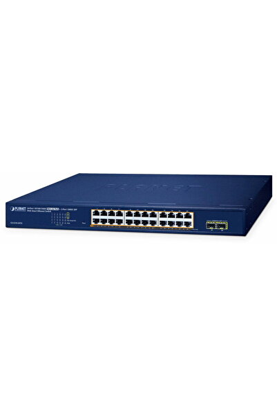Planet Switch Planet, 24 porturi PoE+, 2 porturi SFP, Web Smart