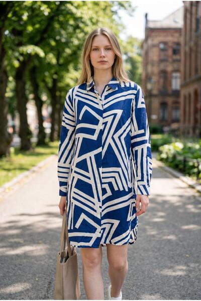 VETRE Women's Plus Size Long Viscose Shirt