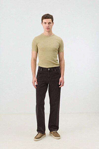 Antioch Dark Brown Regular Fit Men's Jeans