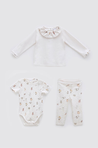 Atelier Babbi 3-Piece Body & Pants & T-Shirt Set - Theatre / Pink