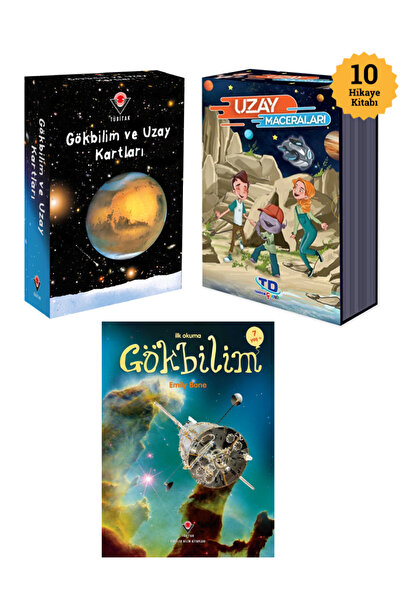 Tübitak Yayınları Gökbilim Kartları+ Uzay Maceraları 10'lu Hikaye+ İlk Okuma ...