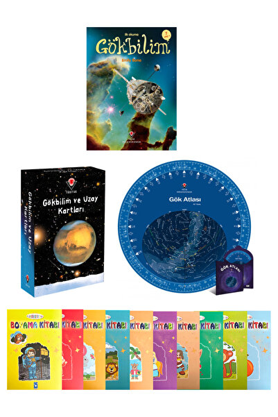 Tübitak Yayınları İlk Okuma Gökbilim+ Gökbilim Uzay Kartları+ Gök Atlası+ 10'...