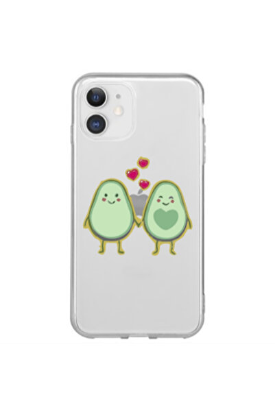 Other Apple iPhone 12 Mini Avocados Transparent Silicone TPU Θήκη