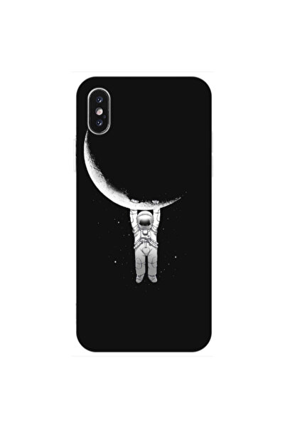 Other Apple iPhone X Swinging on the moon Transparent Silicone TPU Θήκη