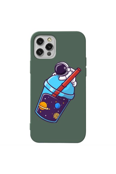 Other Apple iPhone 12 Pro Longing in space Dark Green Colored Silicone TPU Θήκη