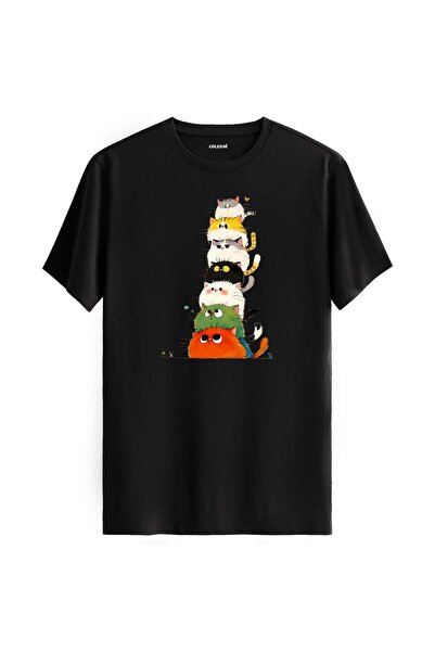 Colermi Colorful Cute Cats Design T-Shirt