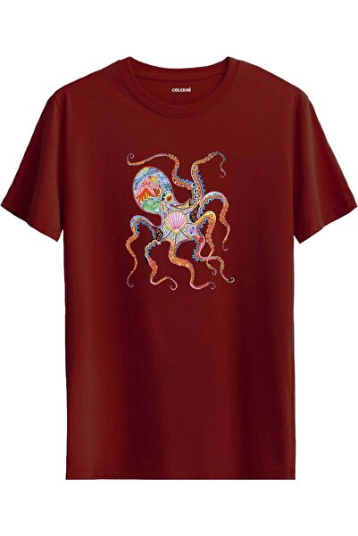 Colermi Artistic Octopus Printed Original Design T-Shirt