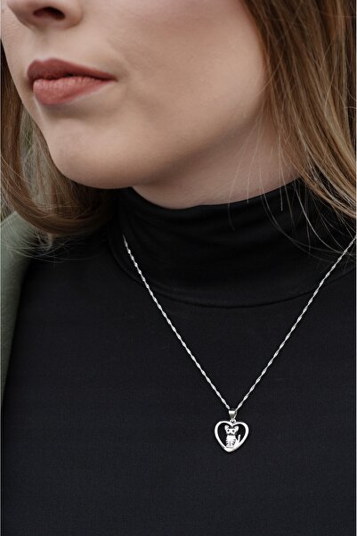 Larezo 925 Silver Necklace, Elegant Kitten Pendant Present for Women, Ideal G...