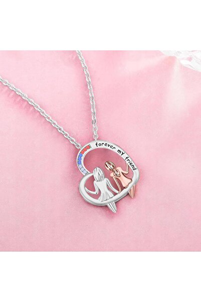 Larezo 925 Silver Necklace, Best Friends Forever Heart Pendant For Bff, Ideal...