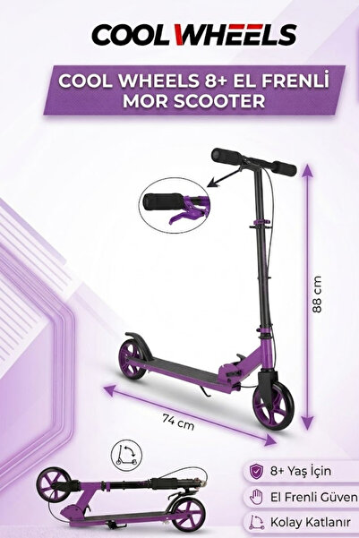 Cool Wheels Güvenli Fren 2 Tekerlekli Katlanabilir Çocuk Scooter – El Frenli ...