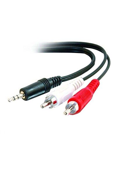 Generic كابل ستيريو ذكر 3.5 ملم إلى كابل RCA ذكر مزدوج أسود/أحمر/أبيض