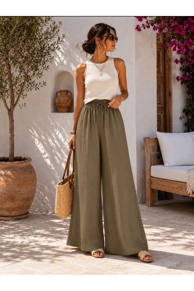 La cannee – Elysia Green Palazzo Loose Pants