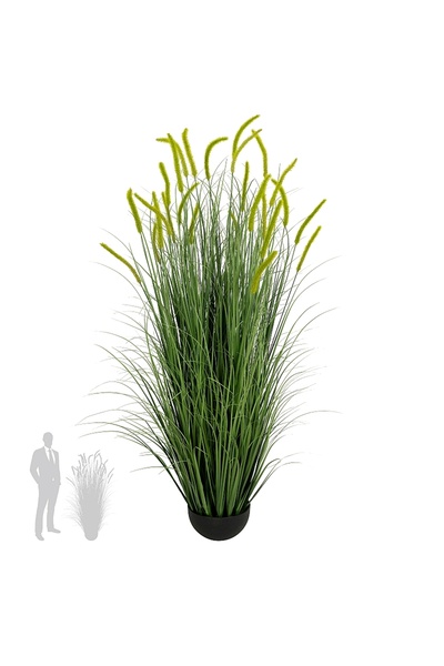 Roberto Rossi Iarba artificiala Onion Dogtail 150 cm cu 26 flori verzi