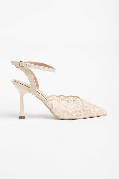 CHICELLA Napoli Lace Detailed Women's Heeled Shoes