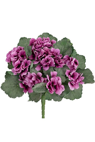 Roberto Rossi Muscata artificiala tufa H40 cm cu 48 frunze si 11 flori mov