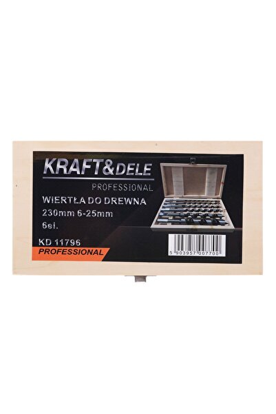 Kraft&dele Set de burghie pentru lemn, Kraft&Dele, 8 piese, 230 mm, KD11796