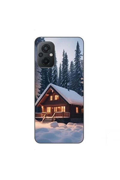 OEM Husa compatibila cu Xiaomi Poco M5 Silicon Gel Tpu Model Peisaj Iarna Cabana