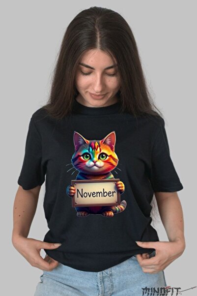 GILDAN Tricou Cu Pisica Multicolora November