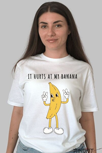 GILDAN Tricou Cu Fructe It Hurts At My Banana