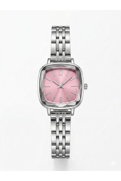 Duke Nickle Kadın Silver Metal Kordon Pembe Kadran Kol Saati 2 Yıl Garantili