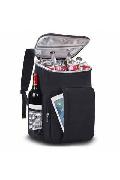 zola Insulated Backpack for picnics and hiking, pockets, bottle opener, 43x33...