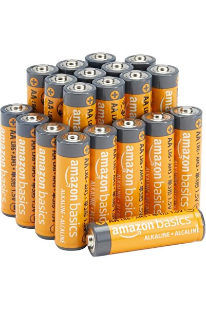 Amazon basics AA Alkaline Performance 1.5 Volt Batteries - Pack of 20 - Packa...