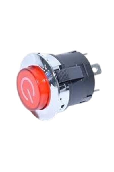E-ANAMAG Metal push button switches, red