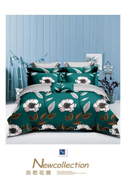 XBL Lenjerie de Pat Dublu Premium din Finet, 6 Piese – Cu imprimeu floral modern