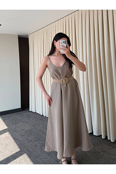 My Blog Mink Strap Belted Dress - 3303