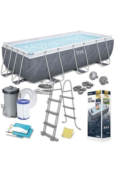 BESTWAY Piscină de grădină cu cadru 404 x 201 x 100 cm 11 în 1 56721