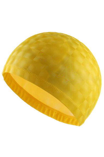 Choice5 YELLOW PU Fabric Swimming Caps Men Women Swim Pool Hat Crystal Water ...